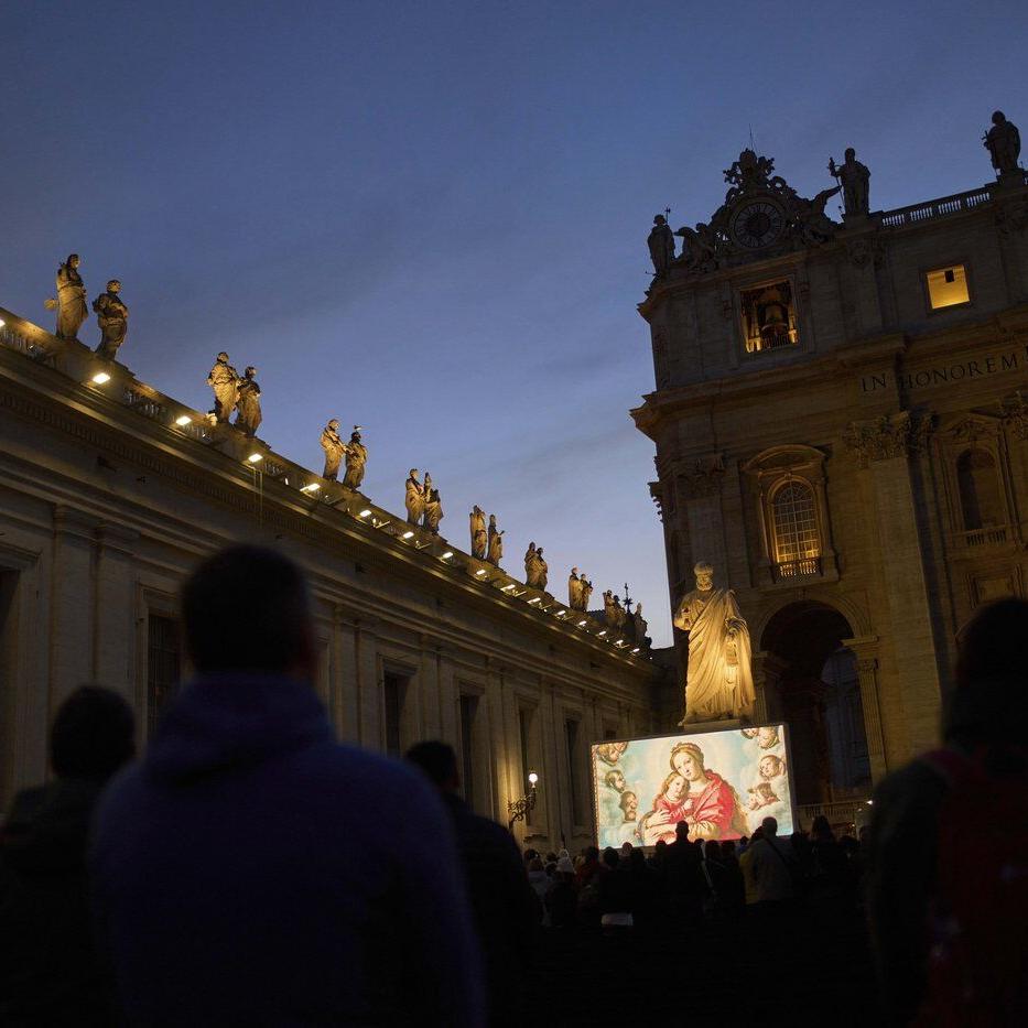 The pope's improving condition confirmed with a chest X-ray, Vatican says